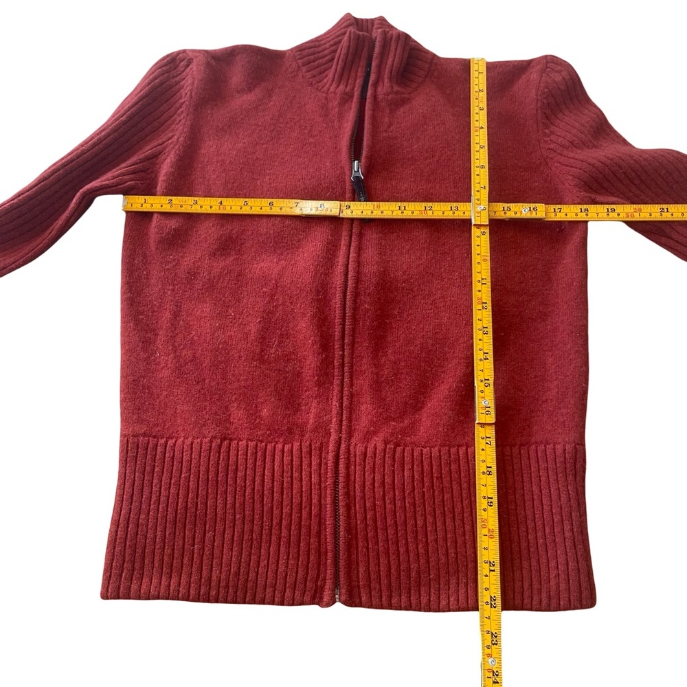 Y2K REI Lambswool Mock Neck Full Zip Sweater - Picture 5 of 5